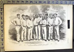 1859 DEPORTE HOMBRE CRICKET BÉISBOL INGLÉS INGLANDIA ONCE EQUIPO IMPRESIÓN 33265 - Imagen 1 de 1