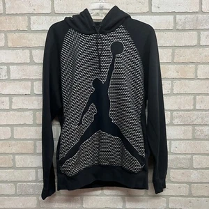 Nike Air Jordan Jumpman Hoodie Herren Größe M schwarz reflektierend WEICH - Bild 1 von 9