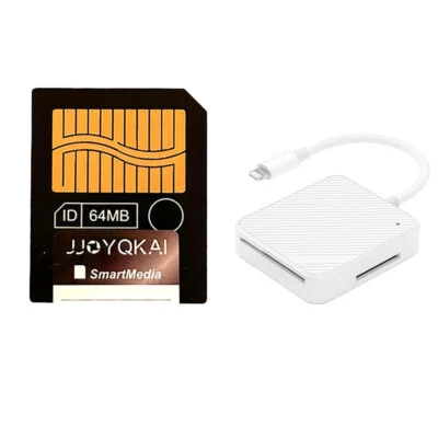 JJOYQKAI Smartmedia Card 64MB SM Card Memory Card + Lighting Card Reader Adapter - Image 1 of 4