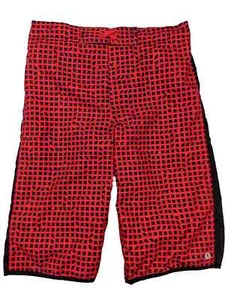 Xersion Boys Red & Black Geometric Print Swim Trunk Board Shorts - Picture 1 of 1