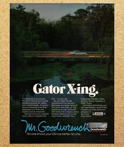 GM Autoteil Mr Goodwrench Gator X-ing - Magazin Print Anzeigen Ephemera Kunst 1987 - Bild 1 von 3