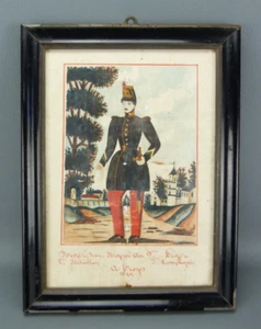 Portrait de soldat du XIX ème, Sergent Forget au 9 ème Léger à Troyes 1849. - Picture 1 of 9