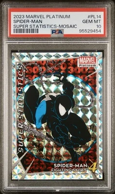 2023 Marvel Platinum #PL 14 Spider-Man Mosaic Super Statistics PSA 10 💎 - Image 1 of 2