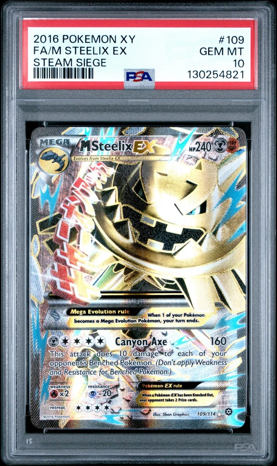 2016 POKEMON XY STEAM SIEGE M STEELIX EX #109 PSA 10 GEM MINT #130254821 - Image 1 of 2