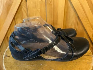 Zapatos Ahnu Tullia II de cuero negro Mary Jane planos cómodos plantilla de corcho para mujer 8. - Imagen 1 de 8