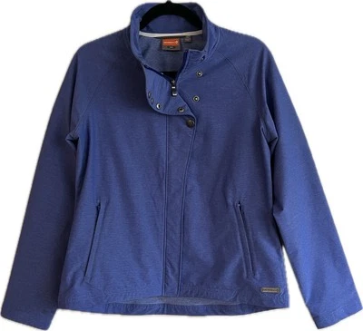 Merrell Womens Mariala Softshell Windbreaker Blue Jacket Button Detail Medium - Image 1 of 4