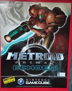 Raro poster Metroid Prime Echoes 2004 22x28" mai usato - Foto 1 di 1