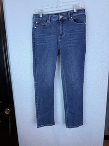 Quince Jeans Womens 30 Mid Rise Slim Straight Stretch Organic Cotton Denim Pants - Picture 1 of 14