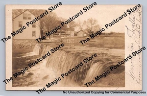 "Carolina Falls" Rhode Island RPPC Antique Pawcatuck River Charlestown ~1910s - Picture 1 of 2