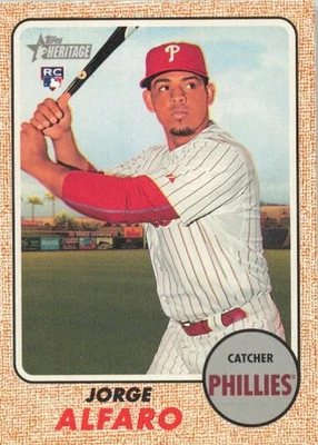 Topps Heritage Baseball #639 2017 Jorge Alfaro Philadelphia Phillies RC Foto 1 de 2