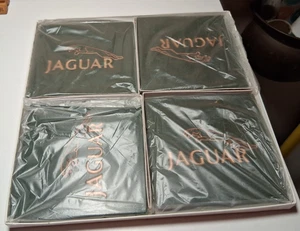 Set Of 4 Ceramic Green Tile Coaster Jaguar Car Automobile Vintage - Picture 1 of 7