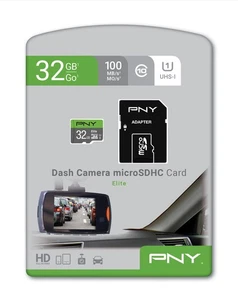 PNY P-SDU32GU185DAC-GE Micro SD for Dash Camera 32gb - Picture 1 of 2