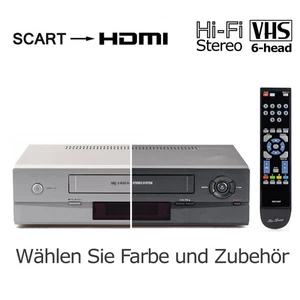 VHS Videorecorder mit 1 Jahr Garantie / werkstattgeprüft / 6-Kopf Hifi Stereo - Bild 1 von 30