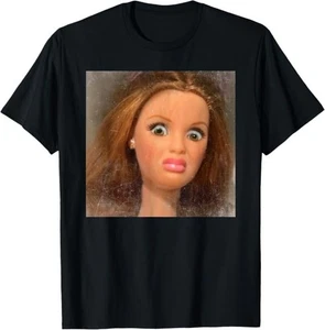Funny Disgusting Doll face Meme T-Shirt - Picture 1 of 13
