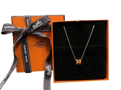 HERMÈS Collana Hermes Mini Popash Oro Arancione 27427571
