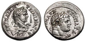 *AET* CARACALLA AR Tetradrachme. Fast EF. Reifen neuwertig. Melqart. RAR! - Bild 1 von 1