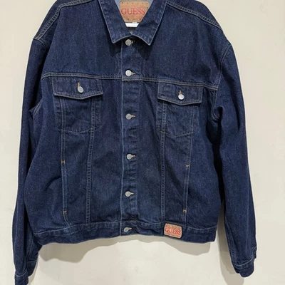Chaqueta vaquera vintage Guess de lavado oscuro para hombre Foto 1 de 4