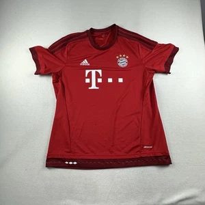 Adidas Jersey Mens Extra Large Red BAYERN MUNICH 2015 2016 Soccer Jersey - Picture 1 of 14