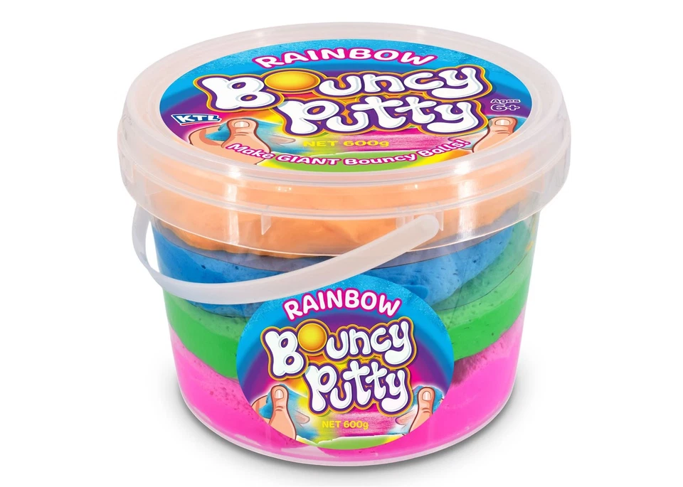 Jumbo 600g Rainbow Putty Soft Stretchy Bouncy Sensory Slime for Kids - Image 1 of 1