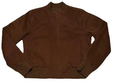 Chaqueta Bomber Lululemon Para Mujer Sin Parar Artefacto Marrón Mujer Talla 6 Reversible Foto 1 de 4