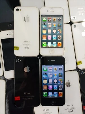Tested, GOOD, Apple iPhone 4 4s - 8/16/32/64GB Unlocked iOS 6 iOS 9 Smartphone - Image 1 of 4