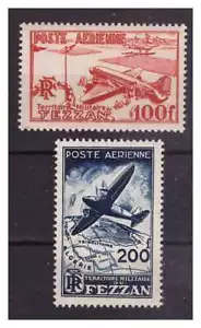 COLONIE OCC. STRANIERE FEZZAN - 1948 POSTA AEREA SERIE NUOVA * MH - Foto 1 di 1