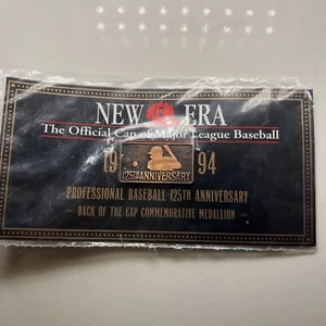 NEU MIT KARTE MLB 1994 NEW ERA 125TH ANNIVERSARY GEDENKKAPPE MEDAILLON - Bild 1 von 5
