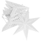 5pcs White Paper Star Lantern Lampshade for Ceiling Hanging