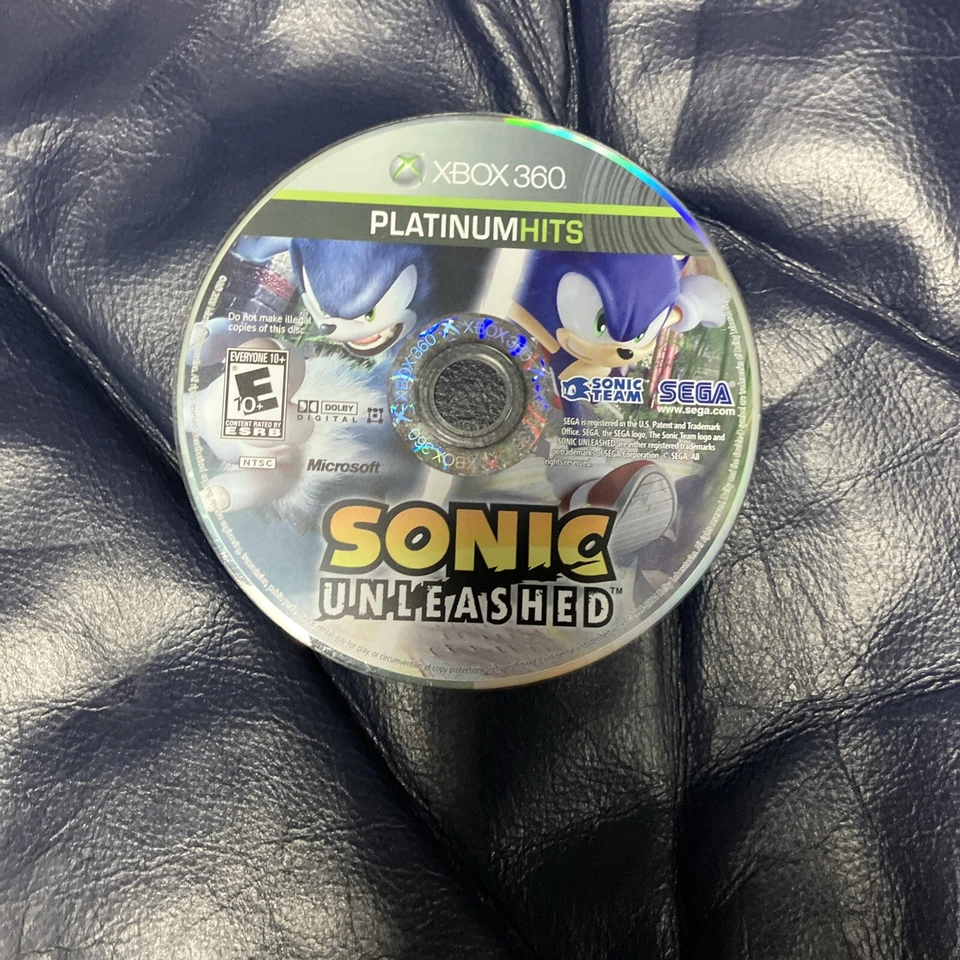Sonic Unleashed Platinum Hits (Microsoft Xbox 360, 2008) Video Game DISC ONLY - Image 1 of 1