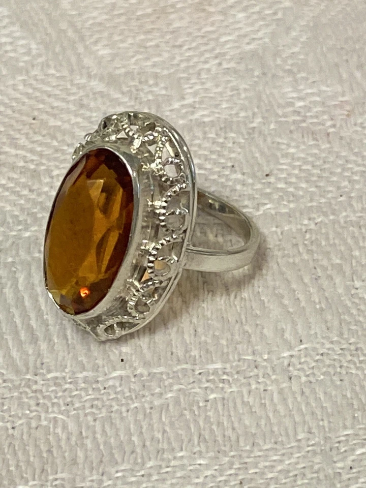 ANTIKER SILBERRING 835 SILBER MIT GROSSEM STEIN SEHR SCHÖN - Bild 1 von 4