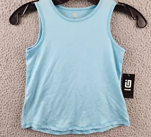 ID Ideology Core Tank Top Girls 5 Butterfly Blue Heather Crew Neck Sleeveless - Picture 1 of 12