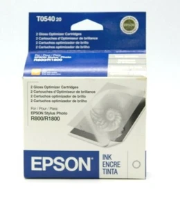 Genuine Epson T0540 20 (2 Gloss Optimizer Cartridges) New Factory Sealed 05/2008 - Picture 1 of 12