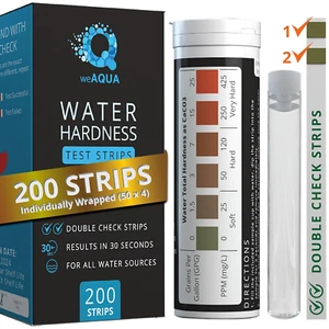 Water Hardness Test Kit - Doublecheck200 Strips with Sample Cup - Hard Water Tes - Picture 1 of 11
