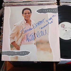 AL JARREAU Breakin' Away 1981 WarnerBros Pop Soul Jazz SIGNED VINYL - Picture 1 of 4