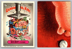 1986 Topps Garbage Pail Kids Series 4 RUBY Cube 163b Vintage GPK Card