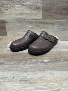 Mules sin cordones de cuero marrón con punta dividida Clarks Collection para mujer talla 10 - Imagen 1 de 8