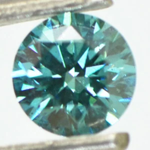 Round Cut Diamond Loose Fancy Blue Certified Natural Enhanced VS1 0.44 Carat - Picture 1 of 11