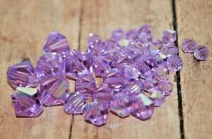 New lot 42 pc Genuine Swarovski Crystal beads- 4mm to 8mm Violet AB - A8150c