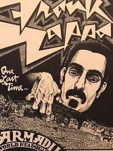 Armadillo WHQ, 1st-Print Poster, FRANK ZAPPA, Michal Priest art, 1980. NM! - Picture 1 of 7