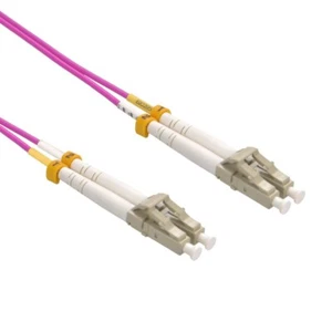 3m LC-LC Duplex 50/125 OM4 Multim 100GB Fiber Patch Cable OFNR Violet Optic 10FT - Picture 1 of 1