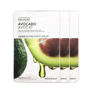 [THE FACE SHOP] Real Nature Avocado Mask Sheet Samples - 3pcs / Free Gift - Picture 1 of 1