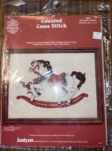 Janlynn Rocking Horse 1984 Christmas Cross Stitch Kit #59-4 By Gloria & Pat - Picture 1 of 3