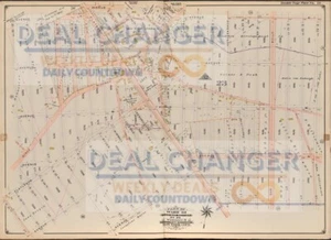 1899 BROOKLYN OLD MAP FLATBUSH FLATLANDS BAYVIEW TERRACE K L M N O P Q PLATE 19♾ - Picture 1 of 2