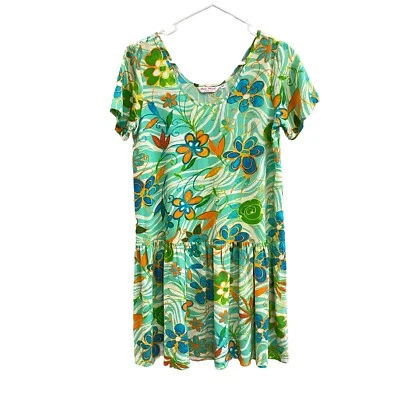Hula Moon Jams World Hawaiian Designed Peace Flower XS Dress Collectors Closet - Image 1 of 4