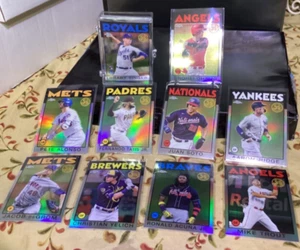 2021 Topps Chrome 1986 86T Complete 25 Card INSERT SET Trout Ohtani Robert Acuna - Photo 1 sur 15