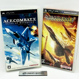 PSP Ace Combat X Skies of Deception & X2 Joint Assault 2Games Japan import namco - Picture 1 of 12
