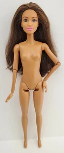 Mattel Nude Barbie Fashionistas Doll Articulated Jointed Brown Black Hair  - Picture 1 of 5