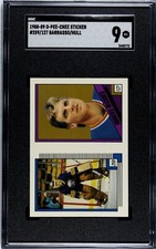 1988 O-PEE-CHEE STICKER BRETT HULL/BARRASSO RC #259/127 SGC 9, POP 1 NONE HIGHER