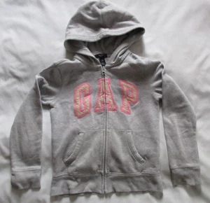 Girls 8-9 Years Grey Gap Zip Up Hoodie with Glitter Appliqué - Picture 1 of 8