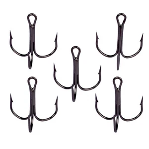 100 pcs Angelhaken Scharfe Drillinge Rot Schwarz Silber 1/2/4/6/8/10/12/14 Haken - Picture 1 of 29